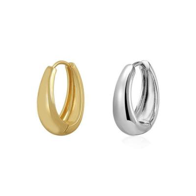 China FASHIONABLE 14k Gold Plated Advanced Earrings Autumn And Winter New Style Simple Temperament Female Drop-shaped Earrings for sale