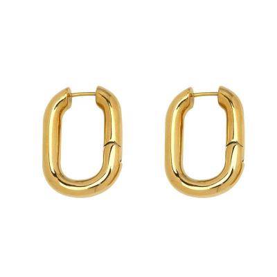 China FASHIONABLE 14K gold plated new U style female simple temperament advanced earrings Autumn And Winter for sale