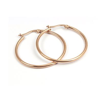 China TRENDY 20-70mm stainless steel circle earrings exaggerated big earrings for men and women for sale