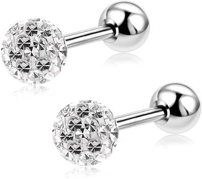 China TRENDY 20G Stud Earrings Set For Women Girls Sensitive Ears With Screw On Back Tragus Cartilage Jewelry for sale