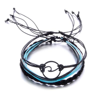 China Wave Pull Rope Bracelets Friendship Bohemian CLASSIC Bracelet for sale