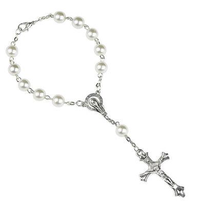 China FASHIONABLE Catholic Bracelet Bead Imitation Jesus Virgin Christ Cross Rosary Bracelets For Women for sale