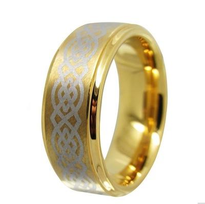 China Other Free Personalized Laser Engraving Ring For Men & Ring For Women Wedding Ring Set w/L Carbide 8MM His & Hers for sale