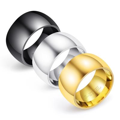 China FASHIONABLE Mens Womens Unisex Wedding Band Ring Black Gold Comfort Sizes 7-12 colors creative available customized for sale