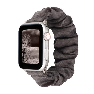 China Fabric Fashion Hair Bands Plain Colored Watch Band For Apple Watch 38/40/42/44 mm for sale