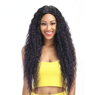 China Star Fashion Hair Wigs High Temperature Wire Synthetic Hair Seam LACE Long Curly Hair 28 Inches for sale