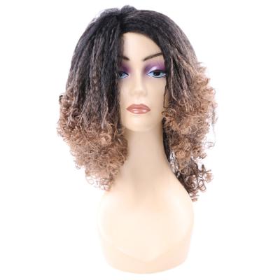 China Short Loose Curly Curly Twist Synthetic Hair Wigs 12 Inch Water Wave Ombre Hair Dreadlock Bombshell A0726-62-L for sale