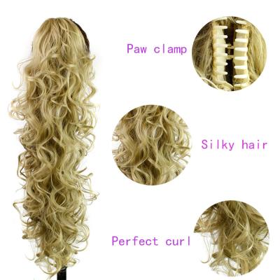 China X-Ring Hair Women's Long Ponytail Wig Hair Ponytails High Clip Natural Net Red Curly Waves Accessories Long Big for sale