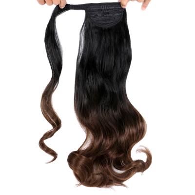 China Long Ponytails Dynamic Velcro Chemical Fiber Wig Curly Hair Clip In Ponytails A0726-51-L for sale