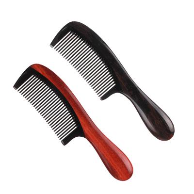 China Home Natural Hand - Sanded Black Buffalo Horn Comb Massage Hair Comb for sale