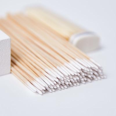 China Embroidered Small Sharp Head Toothpick Eyebrow Trimming and Makeup Stick 100 Sticks 1 Bag 7.5cm Cotton Bud A0508-14 for sale