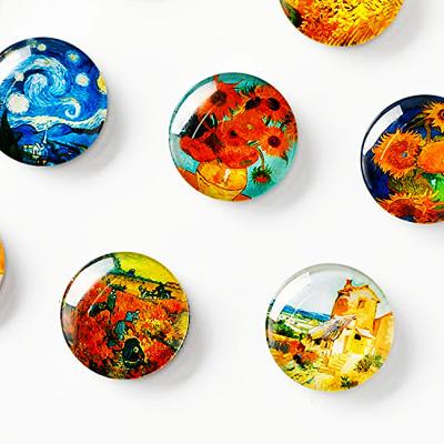 China Special Custom Round Shape Design 3D Glass Fridge Magnet With High Quality for sale