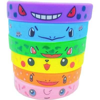 China 2021new Product Printed Customized Personalized Logo Wristbands Sports Wrist Band Rubber Bracelet With Glow In Dark Band for sale