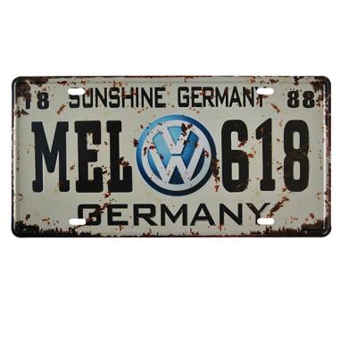 China Manufacturing gray card plates custom embossed sublimation metal car aluminum license plate for decoration for sale