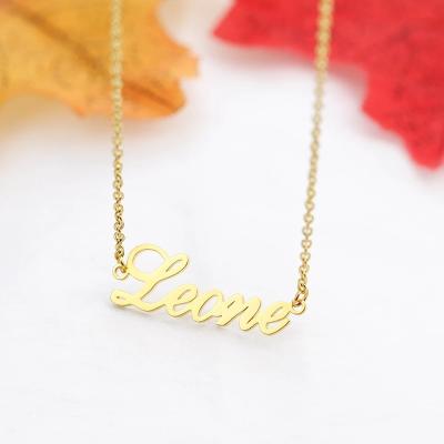 China Cute Custom Necklaces Name Necklaces Pendants Customized Jewelry Last Names Tree Of Life Letters First Nameplate Necklace For Women for sale