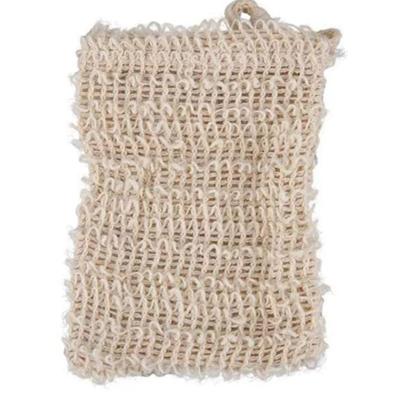 China 50Pcs Shower Natural Sisal Soap Bag Modern Canvas Sisal Bag Bath Exfoliating Organizer Bag Soap Saver Pouch Holder Soap Case for sale