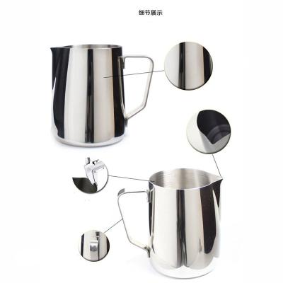 China Fantastic Viable Bartender Craft Coffee Kitchen Stainless Steel Milk Frothing Jug Espresso Coffee Pitcher Latte Milk Frothing Jug Pitcher for sale