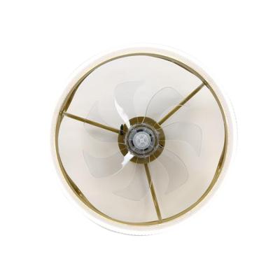 China Crown Shape 50cm 60cm Metal Dimmable Modern High Quality Remote Control Gold and Crystal Led Ceiling Fan Light for sale