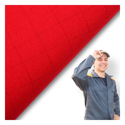 China Hot Product ESD Antistatic TC 65/35 Antistatic Fabric Gridlines For Workwear for sale