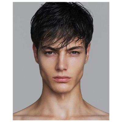 China Remy Human Hair New 100% Stopwatch Full Lace Front Super Thin Hairline PU Skin Men Hair Toupee Short Hair Wigs For Men for sale