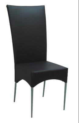 China Luxury Soft Upholstered Dining Room Chairs High Back Black For Subway for sale