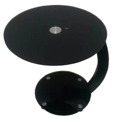 China Cool Black Wireless Charging Table Small Round End Table For Hotels for sale