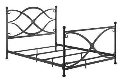 China Bedroom Full Size Vintage Style Metal Beds Elegant Iron With Paint Finished for sale