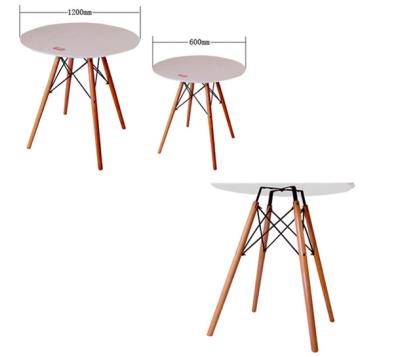 China Kitchen Modern Dining Room Tables , White Round Hardwood Dining Table for sale