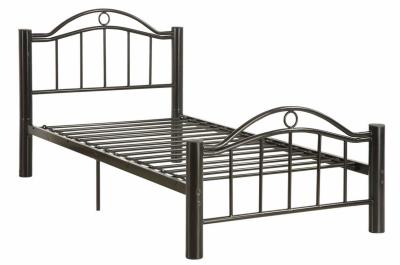 China Solid Elegant Full Size Metal Beds Antique Black Twin Bed Frame For Living Room for sale