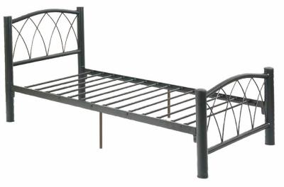 China Home Black Traditional Single Metal Bed Steel Frame With Storage for sale