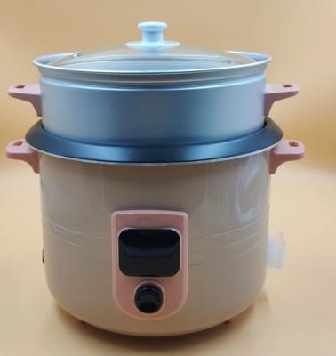 China Outdoor Small Size Electric Cooker With Non Stick Removable Rice Bowl And Aluminum Healthy Steamer Basket for sale