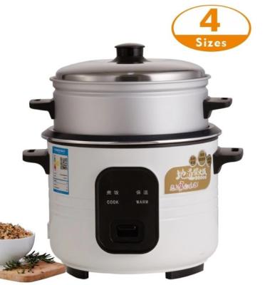 China Outdoor Wholesales 10 Cups Upright Rice Cooker 0.6L/1.0L/1.5L/1.8L/2.2L/2.8L with Stainless Steel Food Steamer for sale