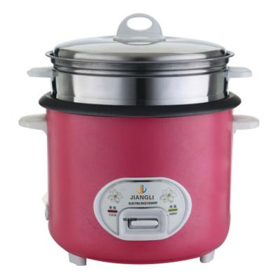 China Hotel Pot Red Fashionable High Quality Nonstick Stainless Steel SS Indoor Rice Cooker for sale