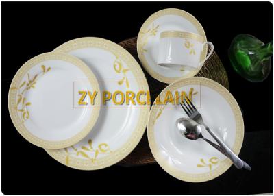 China New Bone China 20 Piece Round Dinnerware Sets , Designed Rim Ceramic tableware  for sale