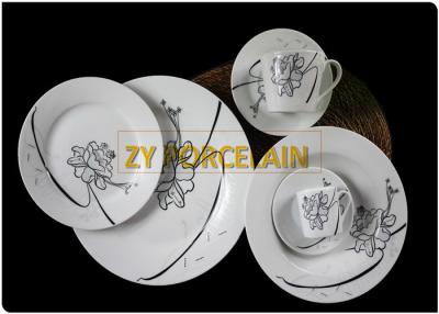 China Size Costum 30 Piece Round Dinnerware Sets With Cup And Saucer For Home Usage for sale