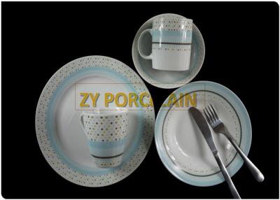 China Regular Porcelain Round Dinnerware Sets Blue Colourplay Range Freezing Resistance for sale