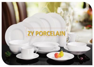 China Pure White Glaze Ceramic Dining Set ,  White  Dinnerware Eco - Friendly for sale