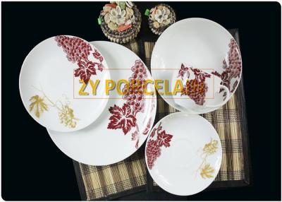 China 30 Piece Coupe Dinner Plates Durable Safe For Disinfection Cabinet , Round Coupe Plate For 6 for sale