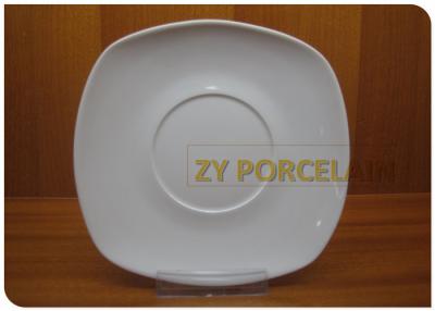 China 6 Inch Saucer Super White Ceramic Dinner Plates Bulk 100% Food Safe Lead - Free for sale