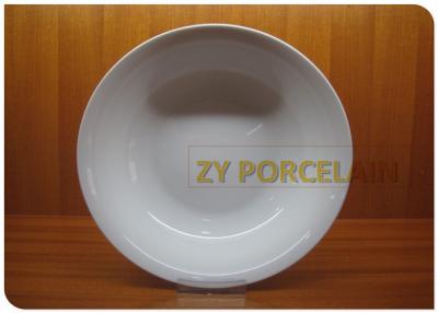 China Pure White Ceramic Dining Plates , White Dinner Plates Bulk Salad Bowl High Intensity Composition for sale