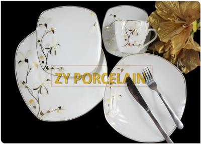 China porcelain gold flower decal 20pcs dinnerware sets with backstampfrom guangxi BEILIU manufacturer /export suppler for sale