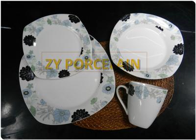 China Customized Food Safety Square Dinnerware Sets , Square Dish Sets Modern Living Style Heat - resistant for sale