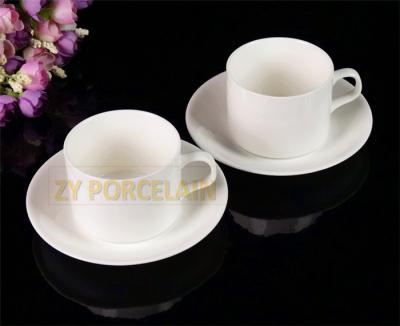 China homeware superwhite Ceramic tea cup and saucer Luxury For Home And Hotel 220 ml for sale