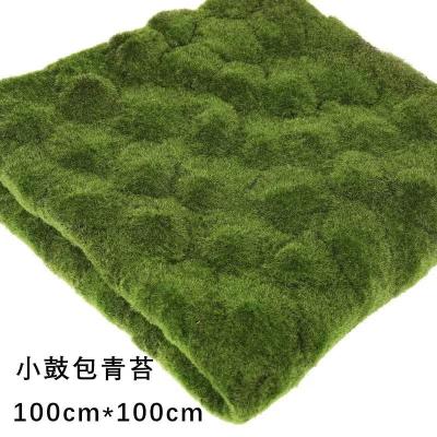 China Silk Pearl Wool+silk Factory Sale 100x100CM Moss Panels Artificial Lawn Moss Panel Fakegrass Artificial Grass for sale