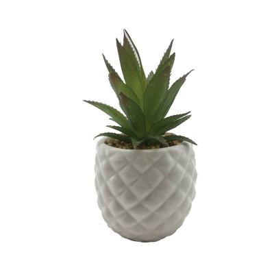 China Art Decor Plant Pineapple Mini Artificial Succulents Shape Hot Sale Faux Succulents In Pot for sale