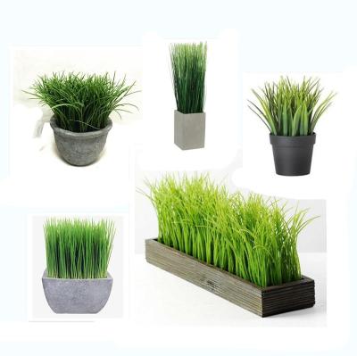 China Decoration Green Grass Plants Plants Faux Home Garden In Artificial Pots for sale