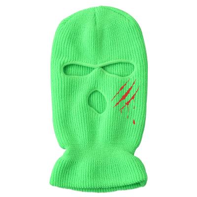 China JOINT Hot Selling Acrylic Knitted Custom 3 Hole Balaclava Full Face Ski Cover Mask Balaclava Hat for sale