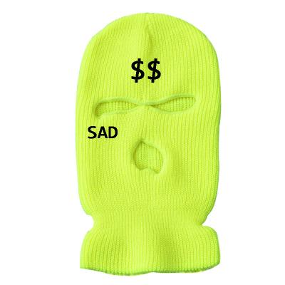 China JOINT Acrylic Knitted 3 Hole Balaclava Full Face Cover Ski Mask Balaclava Custom Hat for sale