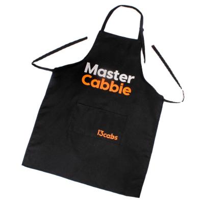 China Promotional Simple Cleaning Aprons With Printed Logo Custom Kitchen Working Aprons for sale