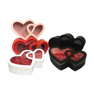 China Reused Materials Logo Heart Box Mom Mother's Day Flower Custom Printing Paper Box For Gift for sale